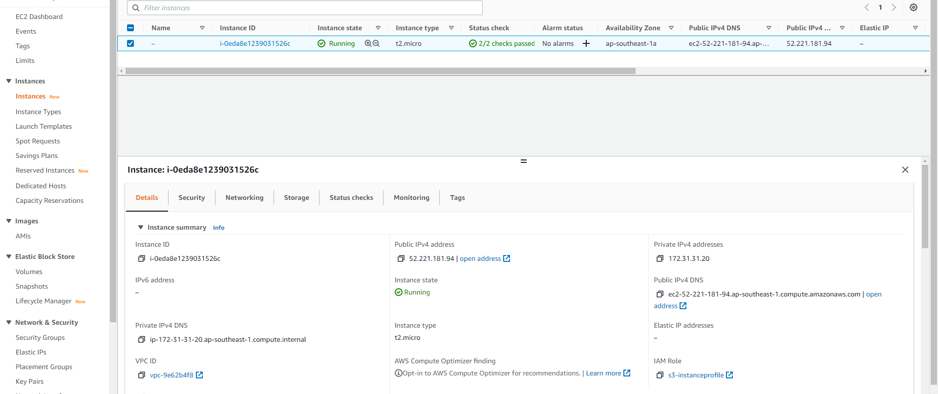 Create ec2 instance ec2 instance profile